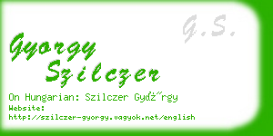 gyorgy szilczer business card